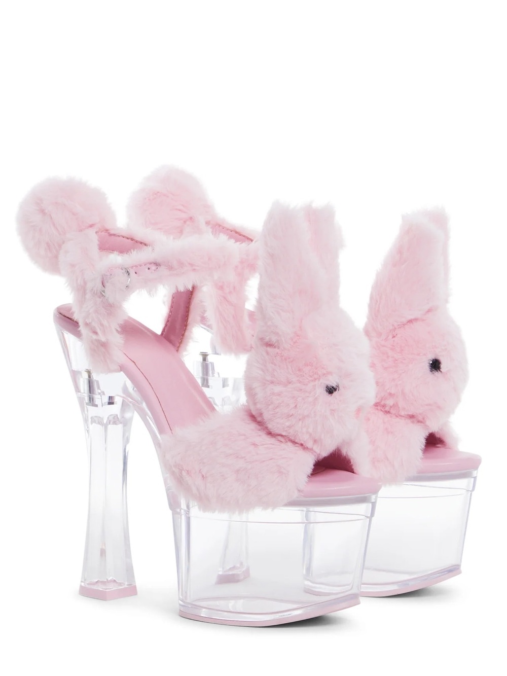 Dolls Kill plush bunny platform heels